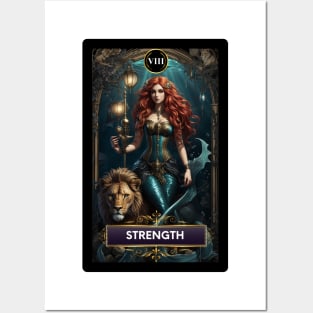 Strength Mermaid Tarot Card Posters and Art